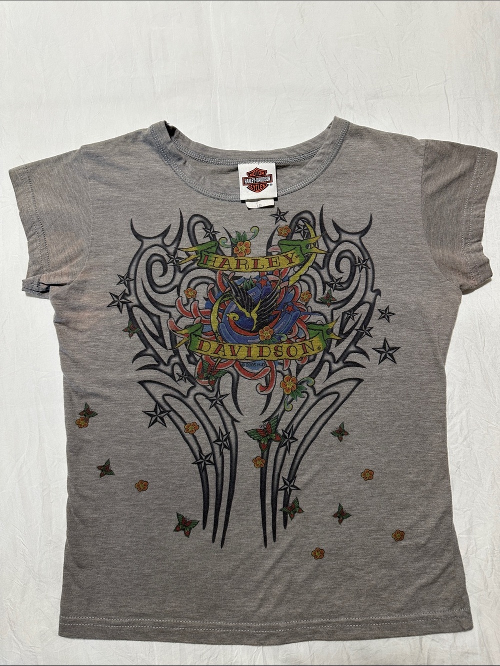 Harley-Davidson Gray Tank Top with Multicolor Emblem